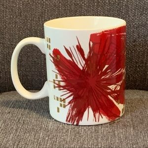 Starbucks 2014 Christmas Mug Stylized Poinsettias